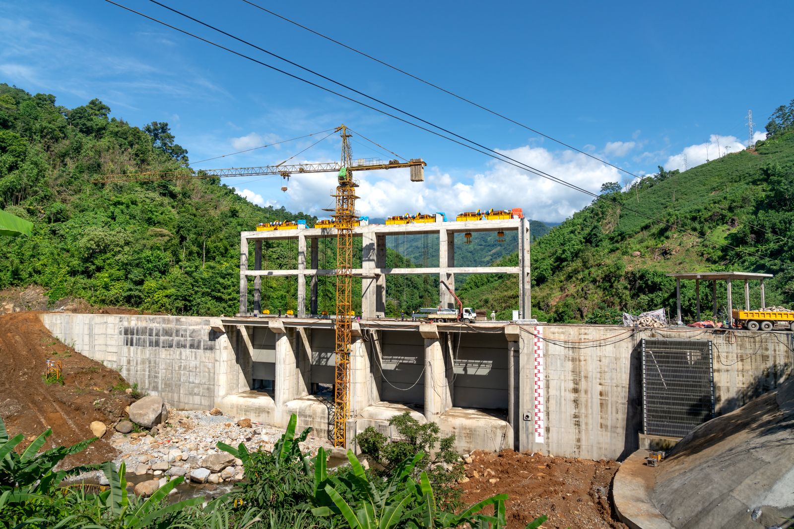Dam construction site